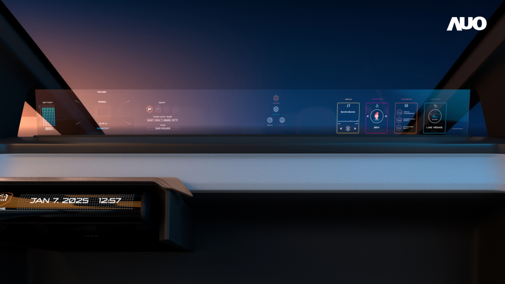 k1体育无界透明显示接口(Horizon Image Glass)透过车运算方案整合仪表板、中控台及副驾显示器，一体式全景呈现，提供乘用者清晰的前方视野、行车必要信息与娱乐功能